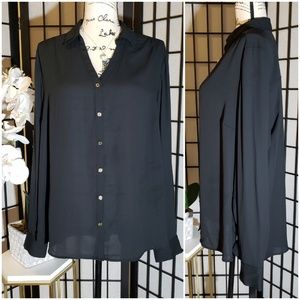 Jaclyn Smith Button Up Sheer Top size XXL